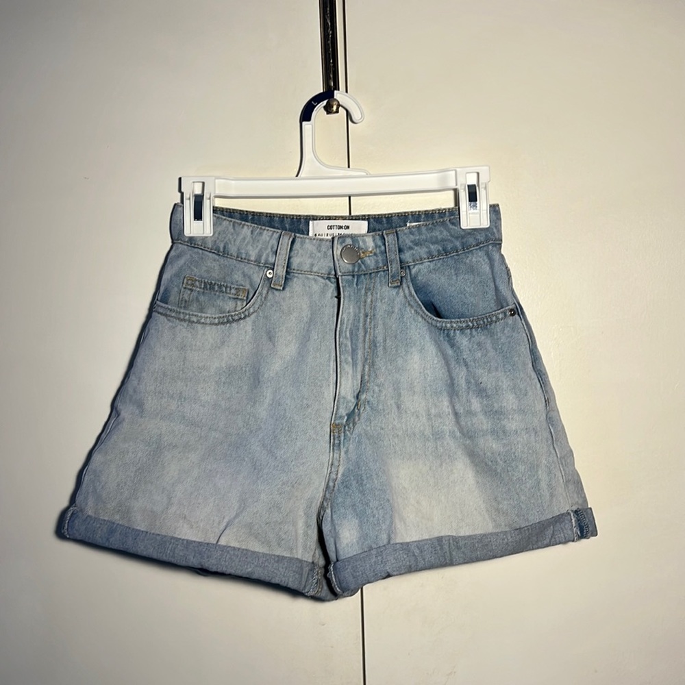 Cotton On High Mom Denim Shorts Size Small